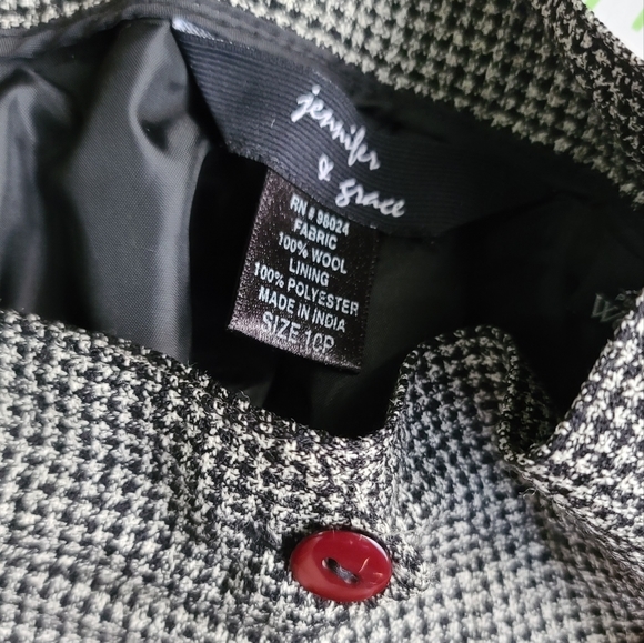 Vintage Gray Houndstooth Wool Pants Size 10p - Picture 4 of 5